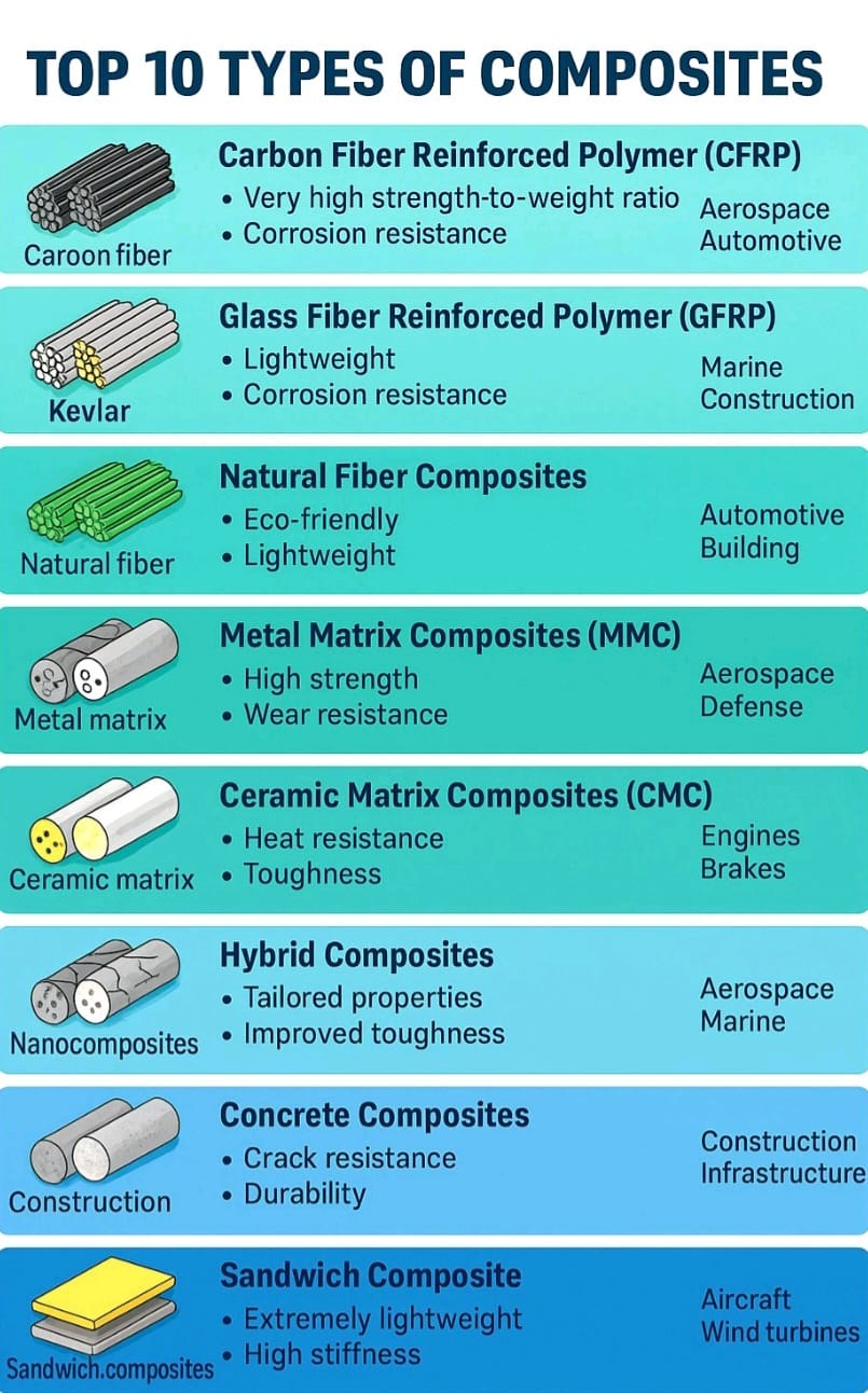 10 TYPES OF COMPOSITES